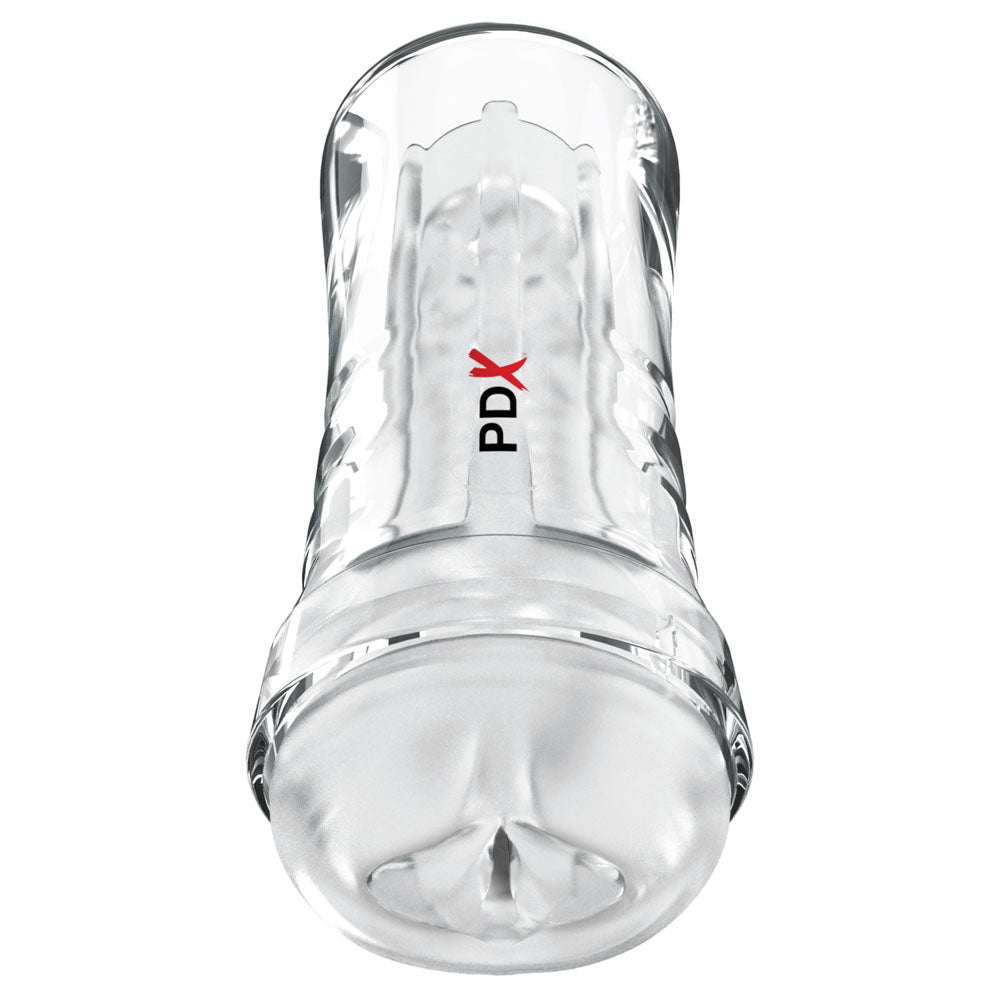 PDX Extreme Wet Pussies - Super Luscious Lips - Clear - Clear Self Lubricating Vagina Stroker Pipedream