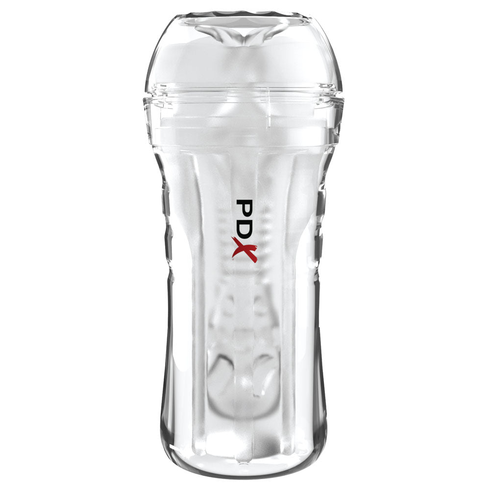 PDX Extreme Wet Pussies - Super Luscious Lips - Clear - Clear Self Lubricating Vagina Stroker Pipedream