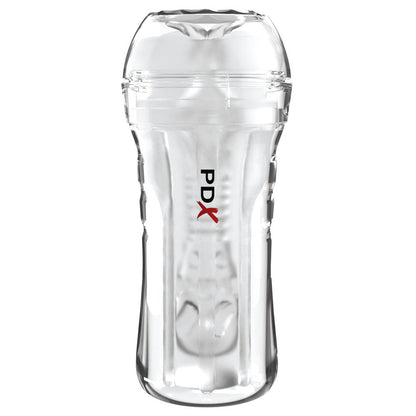 PDX Extreme Wet Pussies - Super Luscious Lips - Clear - Clear Self Lubricating Vagina Stroker Pipedream