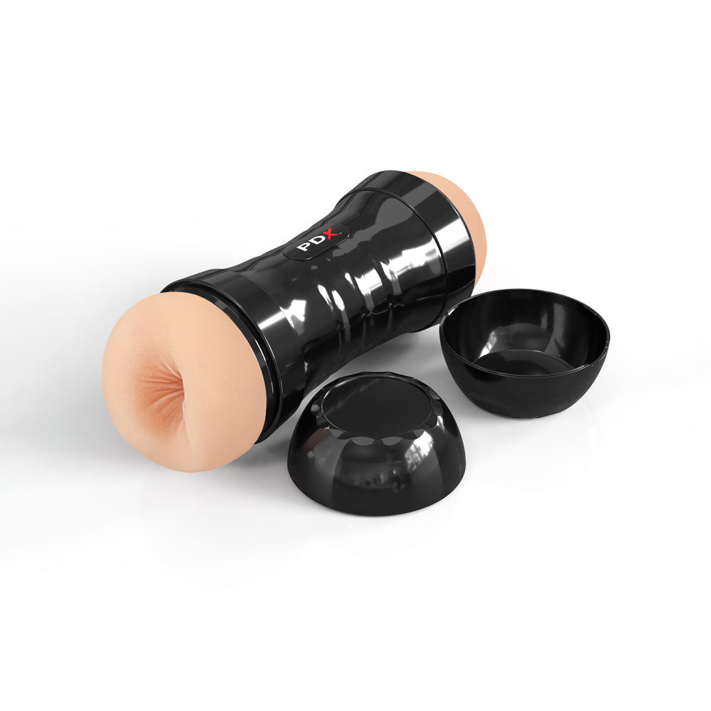 PDX Wet Pussies Super Flip-A-Pussy Over - Light - Flesh Dual Ended Stroker (Vagina & Ass) Pipedream