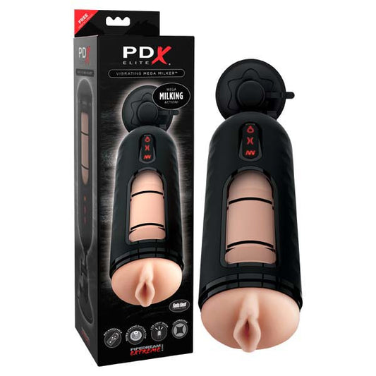 Pipedream Extreme Toyz Elite Vibrating Mega Milker - Flesh USB Rechargeable Powered Stroker Pipedreams