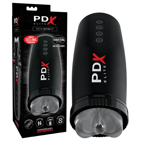 Pipedream Extreme Toyz Elite Motobator 2 - Black USB Rechargeable Powered Masturbator Pipedreams