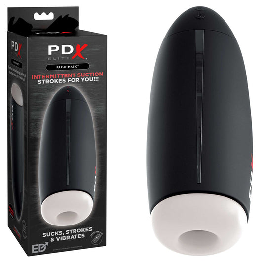 Pipedream Extreme Toys Elite Fap-O-Matic - USB Rechargeable Sucking Masturbator Black - Club X