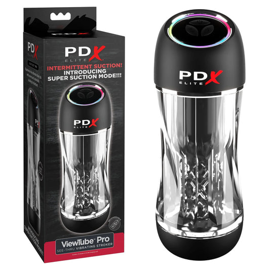 PDX Elite ViewTube Pro - Clear USB Rechargeable Auto Sucking Stroker Clear - Club X