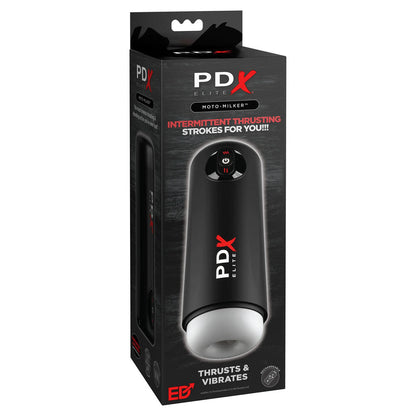 PDX Elite Moto Milker - USB Rechargeable Thrusting & Vibrating Auto Stroker Pipedream