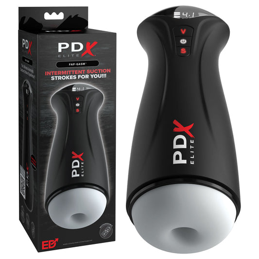 PDX Elite Fuck-Gasm - Flesh - USB Rechargeable Sucking & Vibrating Auto Stroker Clear - Club X