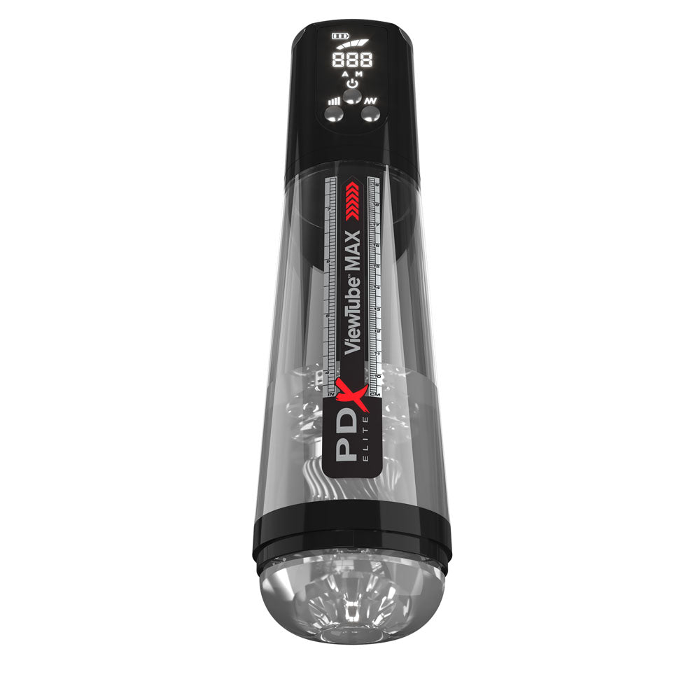PDX Elite ViewTube MAX View - Clear USB Rechargeable Suction Auto Stroker Pipedream