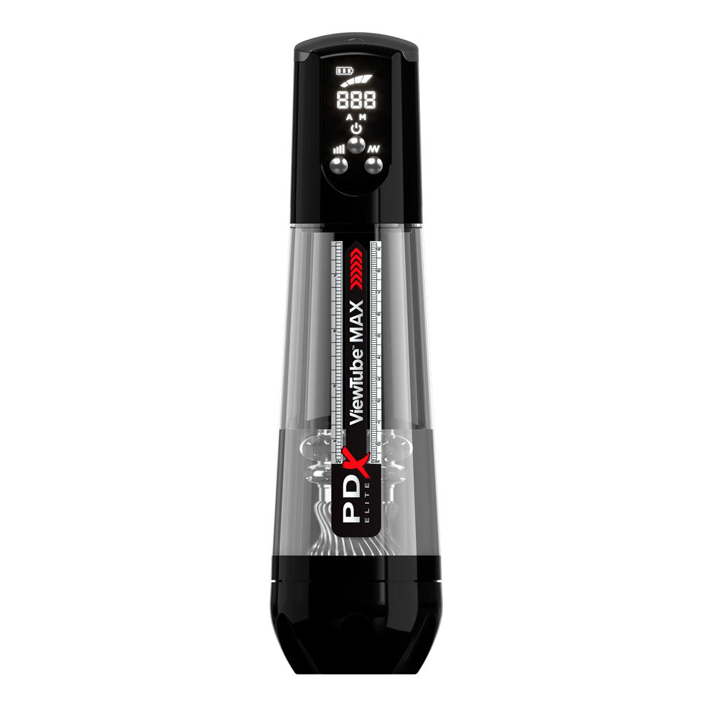 PDX Elite ViewTube MAX View - Clear USB Rechargeable Suction Auto Stroker Pipedream