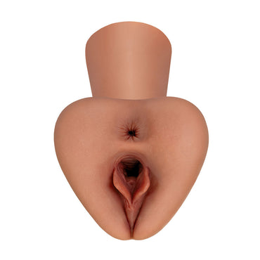 PDX Plus Pick Your Pleasure Stroker XL - Brown - Brown Vagina Stroker Pipedream
