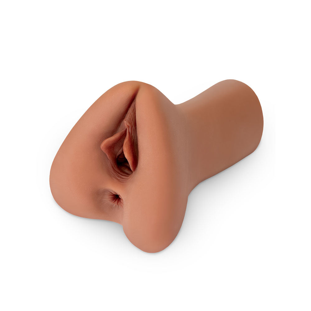 PDX Plus Pick Your Pleasure Stroker XL - Brown - Brown Vagina Stroker Pipedream