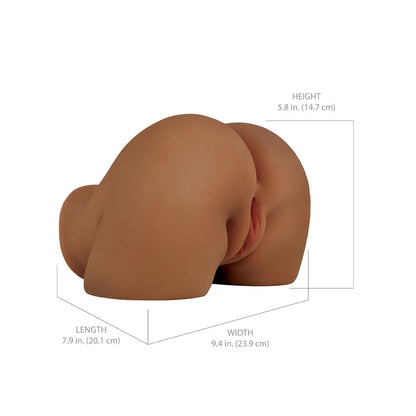 PDX Elite Shake That Ass - Brown - Brown USB Rechargeable Vibrating Mega Masturbator Pipedream