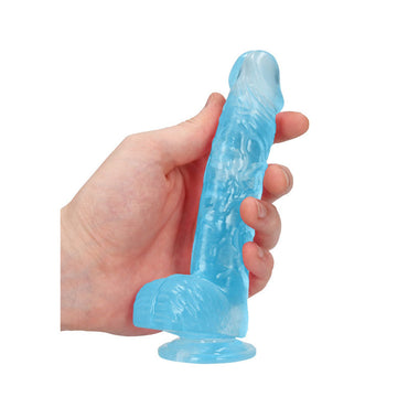 REALROCK 6'' Realistic Dildo With Balls - Blue 15.2 cm Dong Realrock