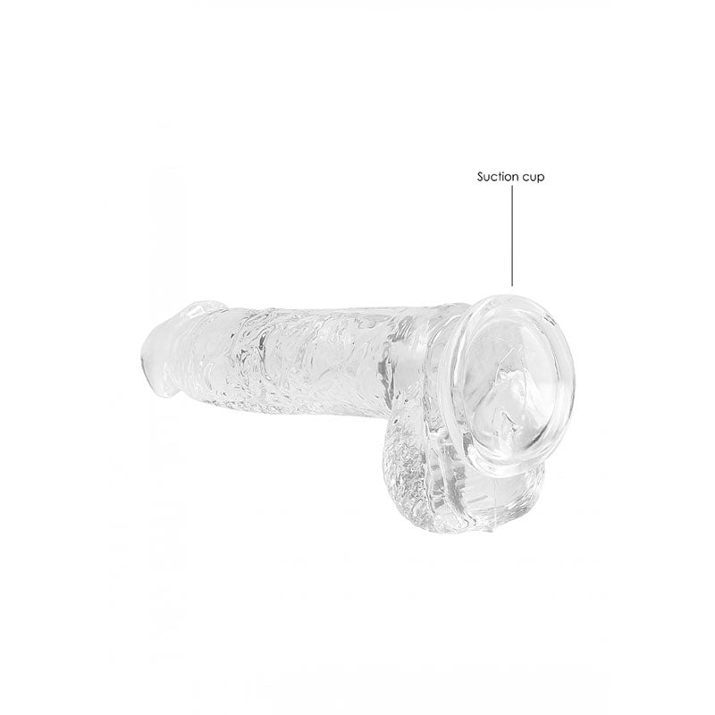 REALROCK 6'' Realistic Dildo With Balls - Clear 15.2 cm Dong Shots Toys