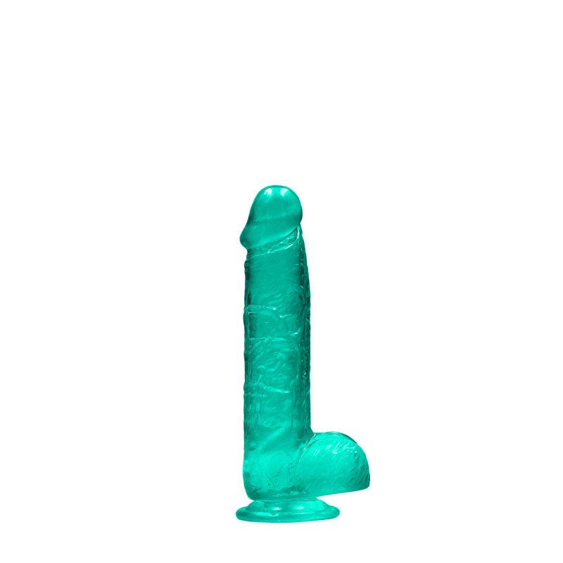 REALROCK 6'' Realistic Dildo With Balls - Turquoise 15.2 cm Dong Shots Toys