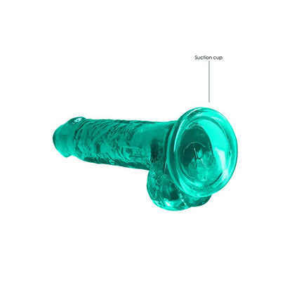 REALROCK 7'' Realistic Dildo With Balls - Turquoise 17.8 cm Dong Realrock