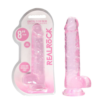 REALROCK 8'' Realistic Dildo With Balls - Pink 20.3 cm Dong Shots Toys