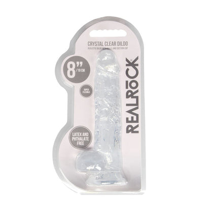 REALROCK 8'' Realistic Dildo With Balls - Clear 20.3 cm Dong Shots Toys