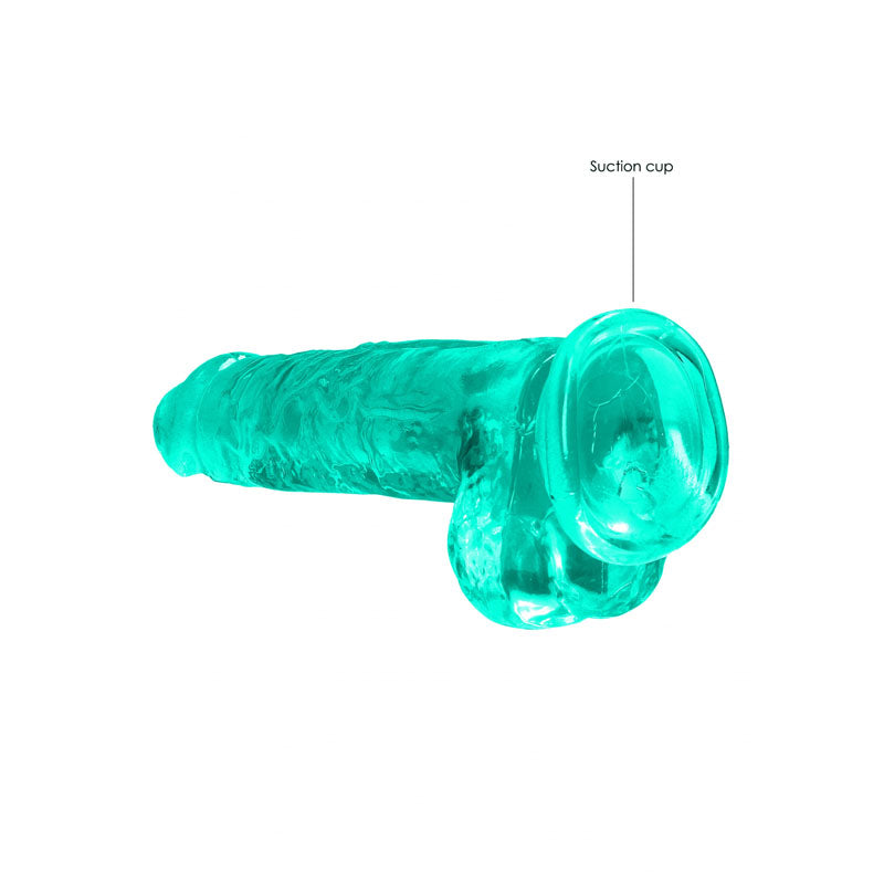 REALROCK 8'' Realistic Dildo With Balls - Turquoise 20.3 cm Dong Realrock