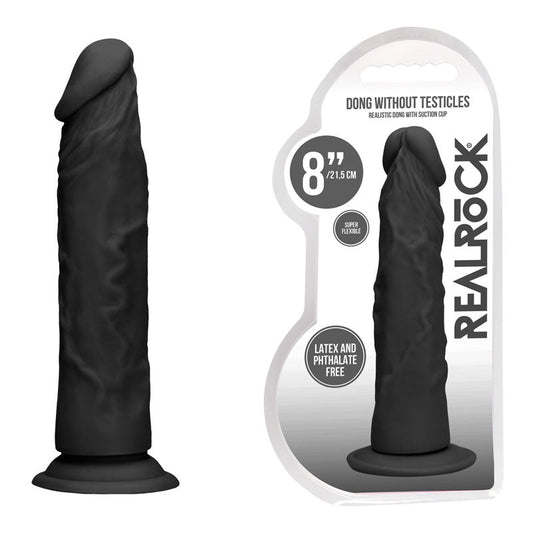 REALROCK 8'' Realistic Dildo - Black 20.3 cm Dong Shots Toys