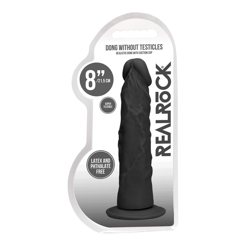 REALROCK 8'' Realistic Dildo - Black 20.3 cm Dong Shots Toys