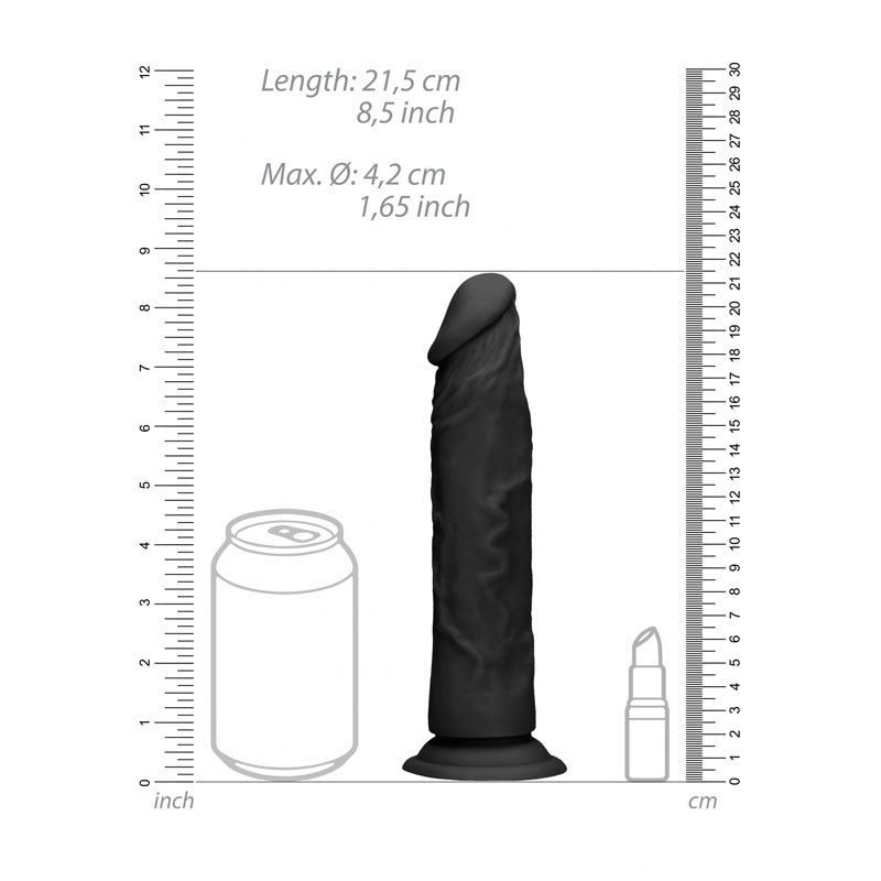 REALROCK 8'' Realistic Dildo - Black 20.3 cm Dong Shots Toys