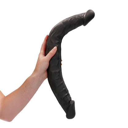 REALROCK 18'' Double Dildo - Black - Black 46 cm Double Dong Shots Toys