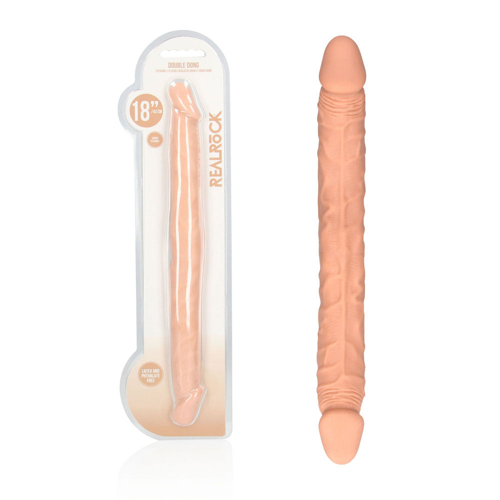 REALROCK 18'' Double Dildo - Flesh 46 cm Double Dong Shots Toys