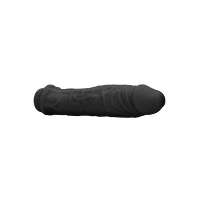 REALROCK 6'' Realistic Penis Sleeve - Black - Black 15.2 cm Penis Extension Sleeve Shots Toys