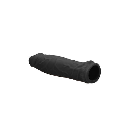 REALROCK 6'' Realistic Penis Sleeve - Black - Black 15.2 cm Penis Extension Sleeve Shots Toys