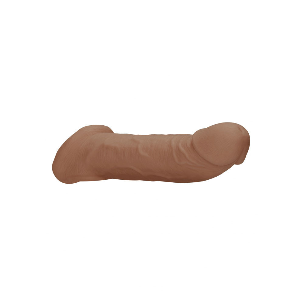 REALROCK 9'' Realistic Penis Extender with Rings - Tan - Tan 22.9 cm Penis Extension Sleeve Shots Toys
