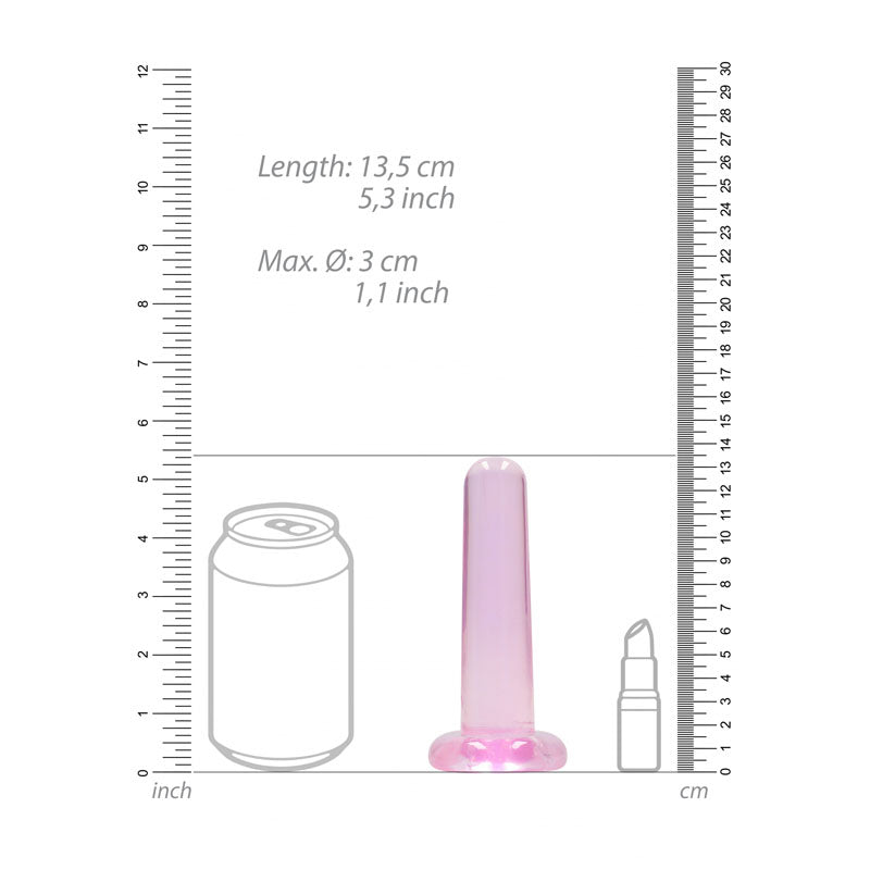 REALROCK Non Realistic Dildo With Suction Cup - 13.5 cm - Pink 13.5 cm Dong Shots Toys
