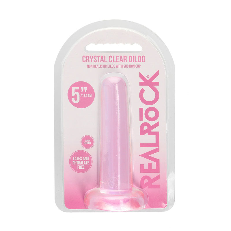 REALROCK Non Realistic Dildo With Suction Cup - 13.5 cm - Pink 13.5 cm Dong Shots Toys