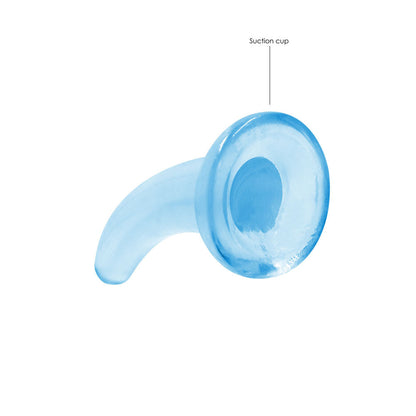 REALROCK Non Realistic Dildo With Suction Cup - 11.5 cm - Blue - Blue 11.5 cm Curved Pegging Dong Shots Toys