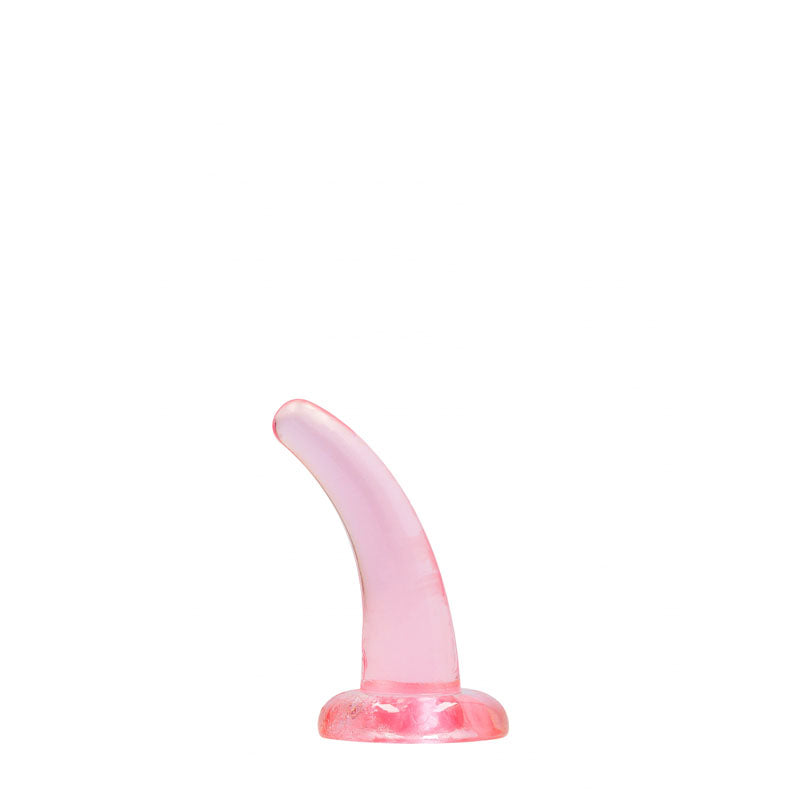 REALROCK Non Realistic Dildo With Suction Cup - 11.5 cm - Pink 11.5 cm Curved Pegging Dong Shots Toys