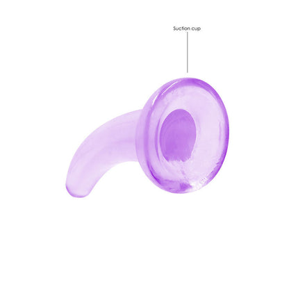 REALROCK Non Realistic Dildo With Suction Cup - 11.5 cm - Purple 11.5 cm Curved Pegging Dong Shots Toys