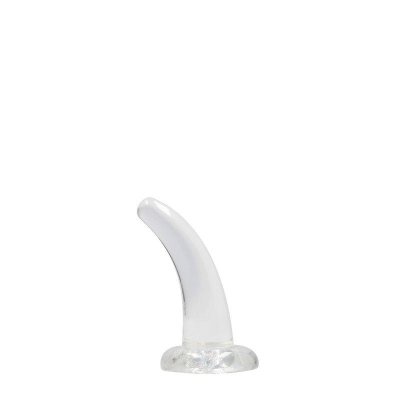 REALROCK Non Realistic Dildo With Suction Cup - 11.5 cm - Clear 11.5 cm Curved Pegging Dong Shots Toys