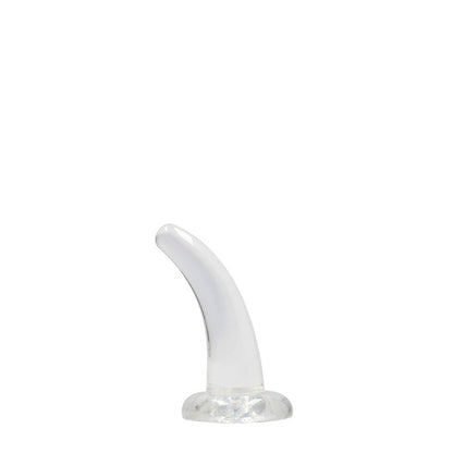 REALROCK Non Realistic Dildo With Suction Cup - 11.5 cm - Clear 11.5 cm Curved Pegging Dong Shots Toys