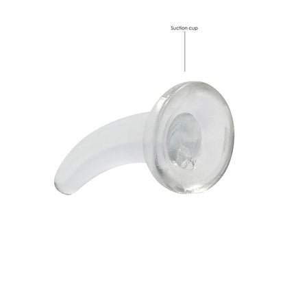 REALROCK Non Realistic Dildo With Suction Cup - 11.5 cm - Clear 11.5 cm Curved Pegging Dong Shots Toys