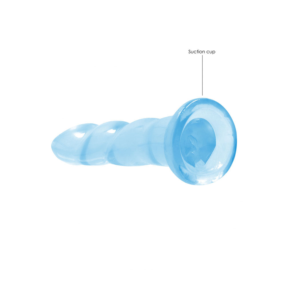 REALROCK Dildo With Suction - 17 cm - Blue - Blue 17 cm Dildo Shots Toys