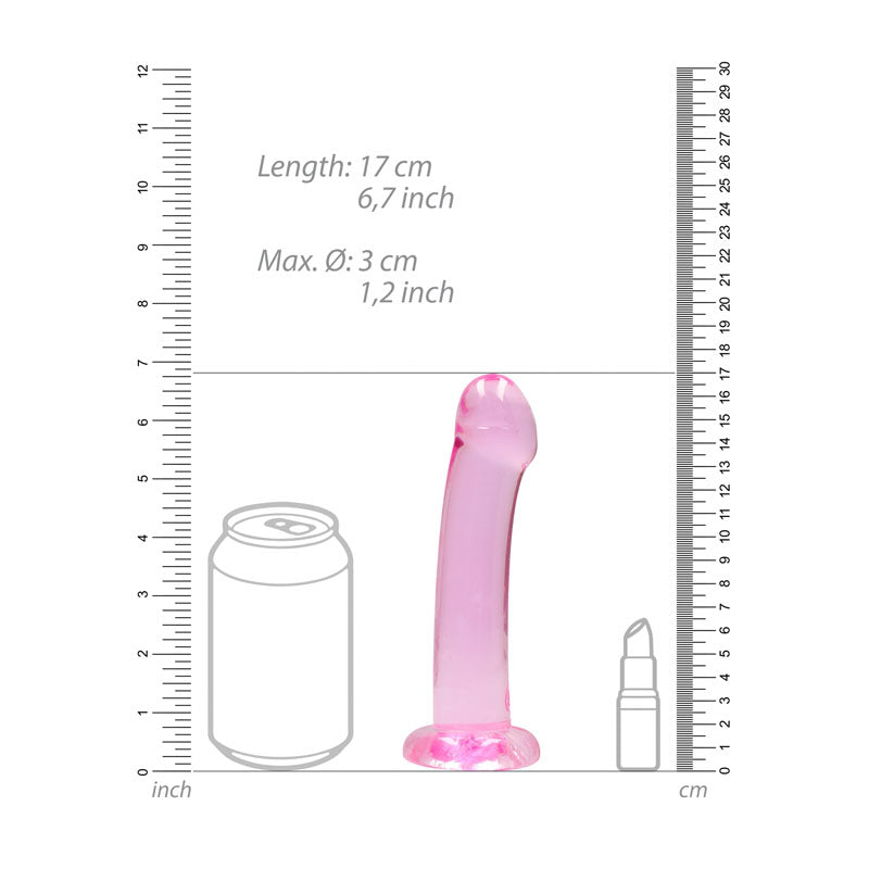 REALROCK Non Realistic Dildo With Suction Cup - 17 cm - Pink 17 cm Dong Shots Toys