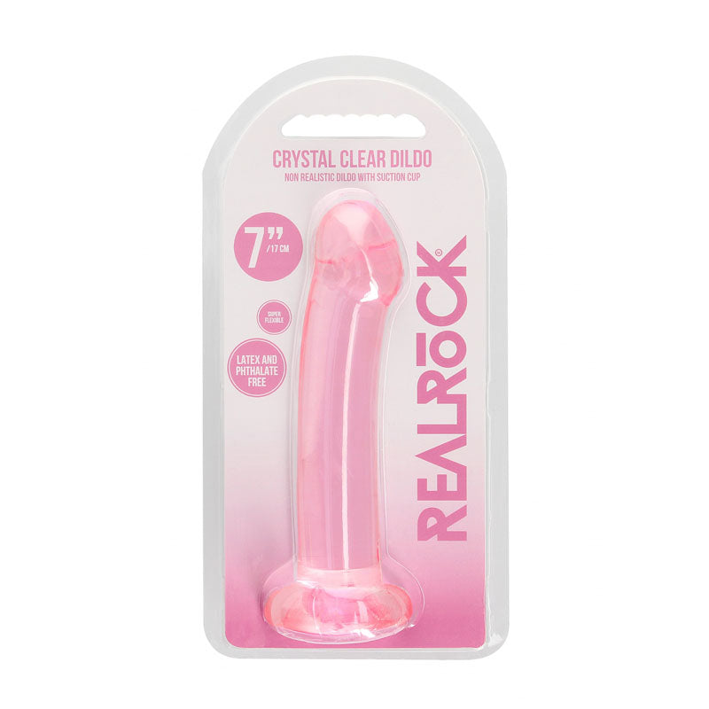 REALROCK Non Realistic Dildo With Suction Cup - 17 cm - Pink 17 cm Dong Shots Toys