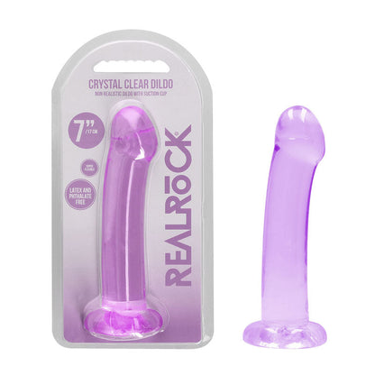 REALROCK Non Realistic Dildo With Suction Cup - 17 cm - Purple 17 cm Dong Shots Toys