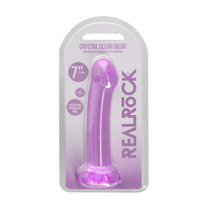 REALROCK Non Realistic Dildo With Suction Cup - 17 cm - Purple 17 cm Dong Shots Toys