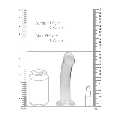 REALROCK Non Realistic Dildo With Suction Cup - 17 cm - Clear 17 cm Dong Shots Toys