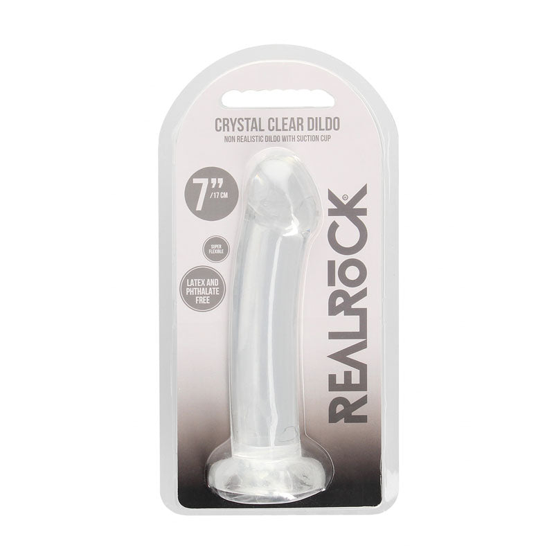 REALROCK Non Realistic Dildo With Suction Cup - 17 cm - Clear 17 cm Dong Shots Toys