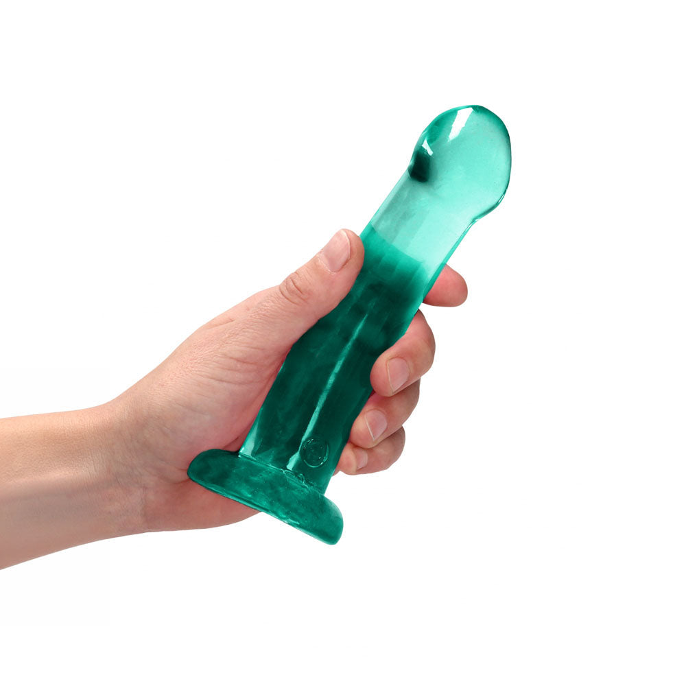 REALROCK Non Realistic Dildo With Suction Cup - 17 cm - Turquoise - Turquoise 17 cm Dong Shots Toys
