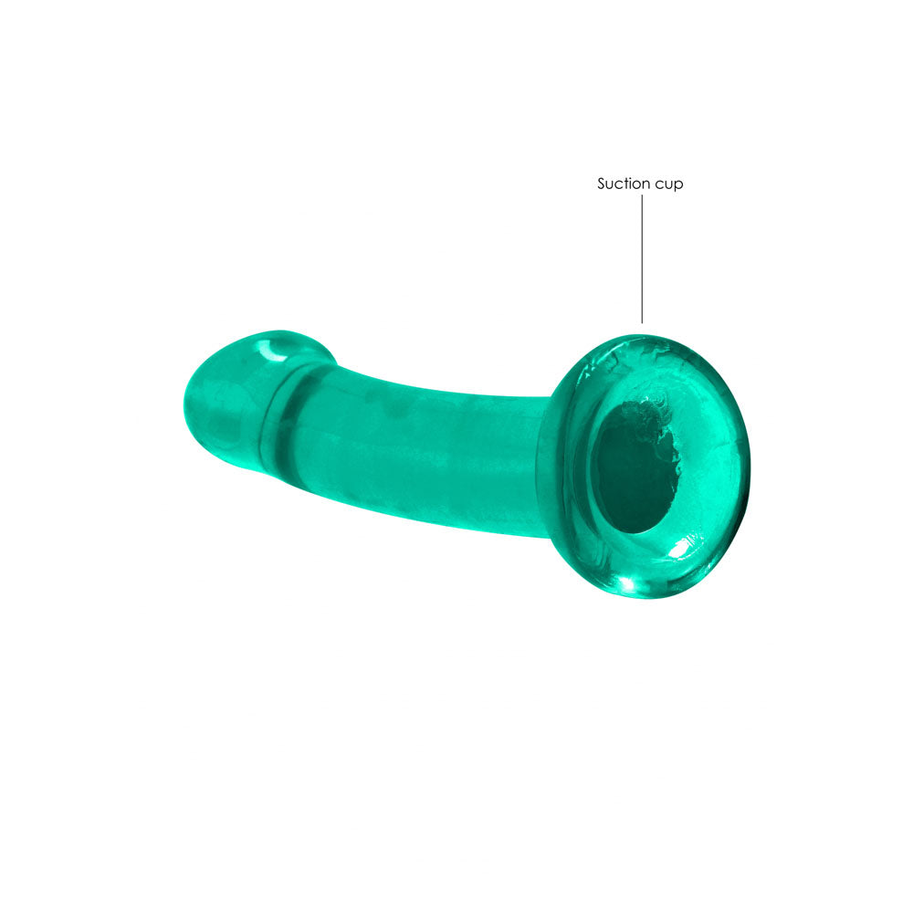 REALROCK Non Realistic Dildo With Suction Cup - 17 cm - Turquoise - Turquoise 17 cm Dong Shots Toys
