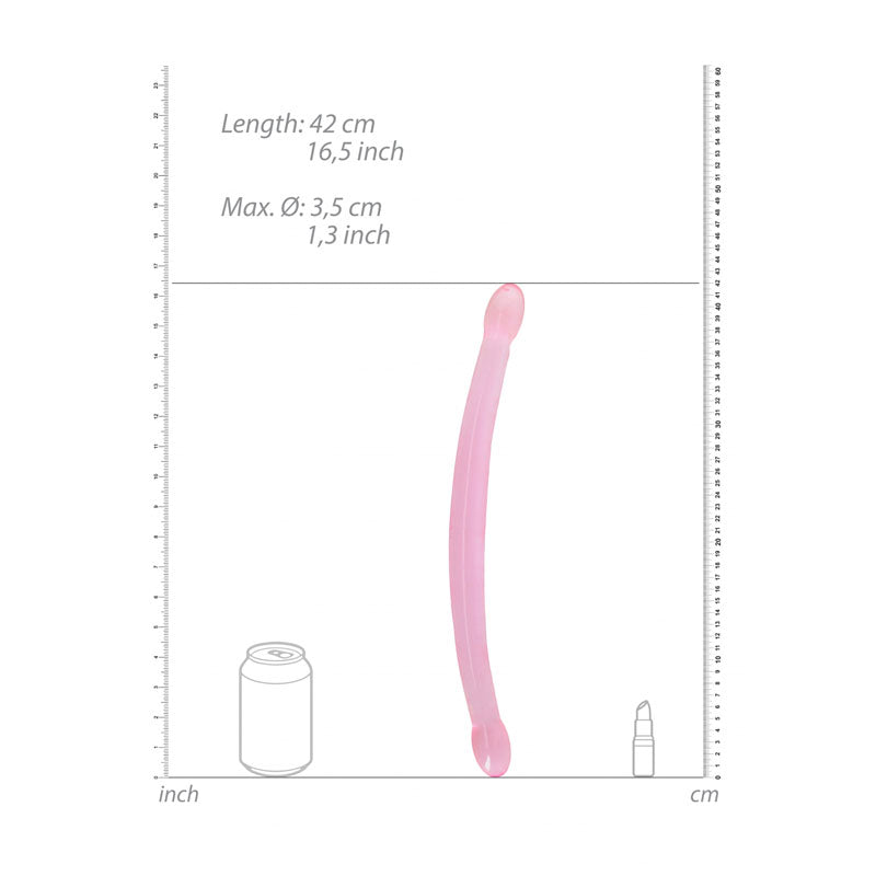 REALROCK Non Realistic Double Dong 17'' - Pink 42 cm Double Dong Shots Toys