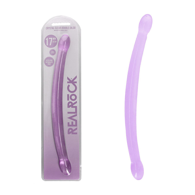 REALROCK Non Realistic Double Dong 17'' - Purple 42 cm Double Dong Shots Toys
