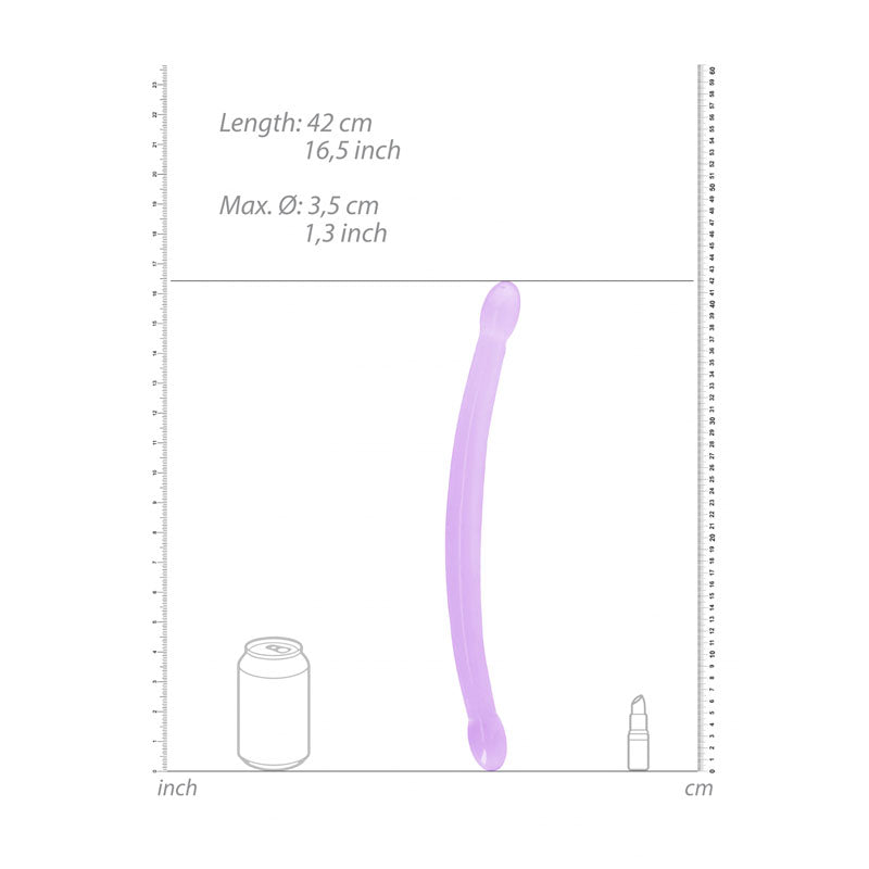 REALROCK Non Realistic Double Dong 17'' - Purple 42 cm Double Dong Shots Toys